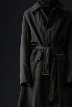 Load image into Gallery viewer, ISAMU KATAYAMA BACKLASH OVER COAT / GARMENT NATURAL DYED WOVEN + ELECTRIC HEATING LINER (LEAF)