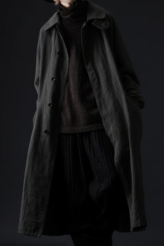 Load image into Gallery viewer, ISAMU KATAYAMA BACKLASH OVER COAT / GARMENT NATURAL DYED WOVEN + ELECTRIC HEATING LINER (LEAF)