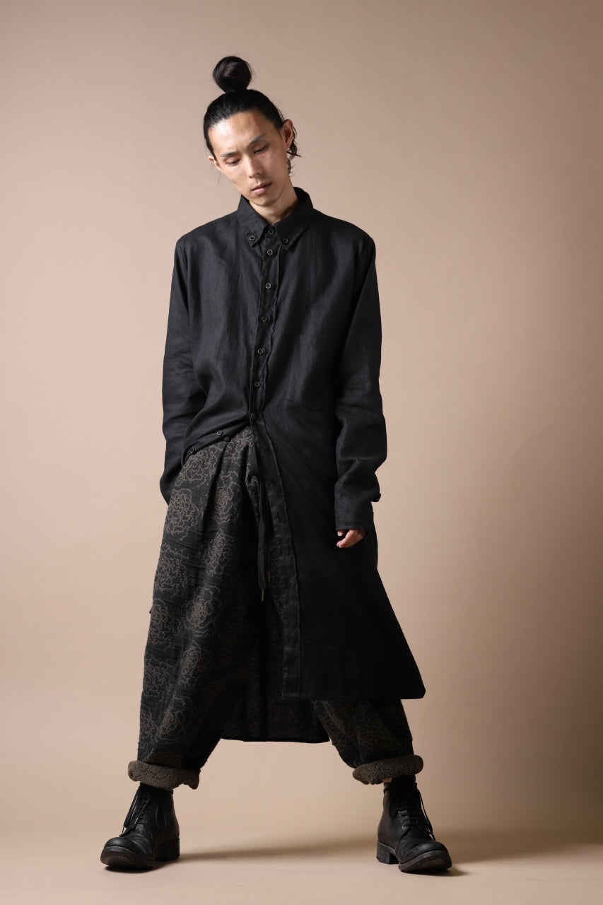 画像をギャラリービューアに読み込む, Aleksandr Manamis Long Box Pleat Shirt (BLACK)