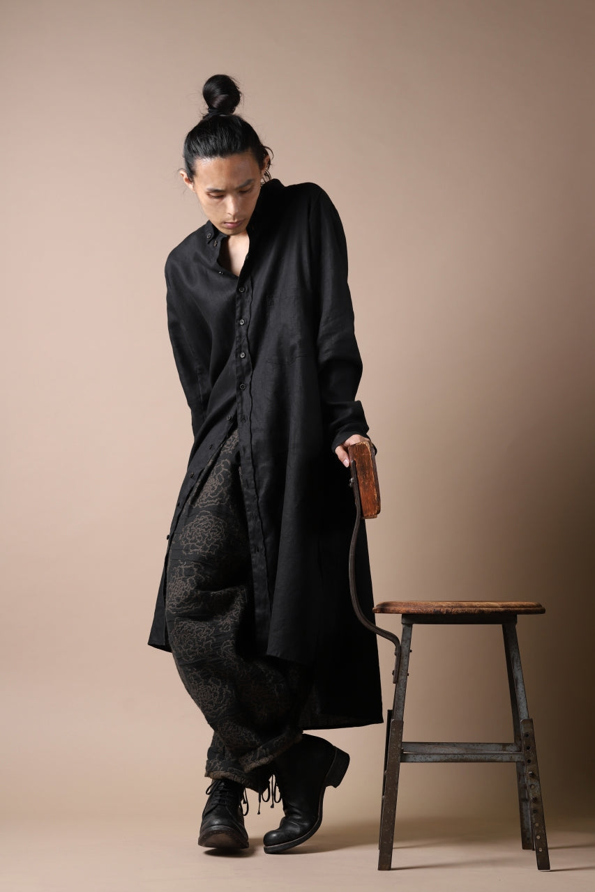 画像をギャラリービューアに読み込む, Aleksandr Manamis Long Box Pleat Shirt (BLACK)