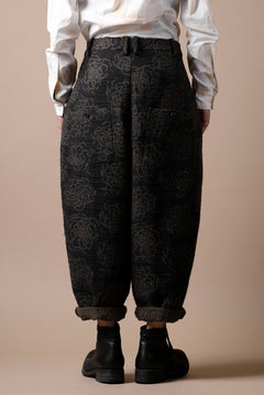 画像をギャラリービューアに読み込む, Aleksandr Manamis Loose Cropped Pant  / Jacquard (BLACK BROWN)