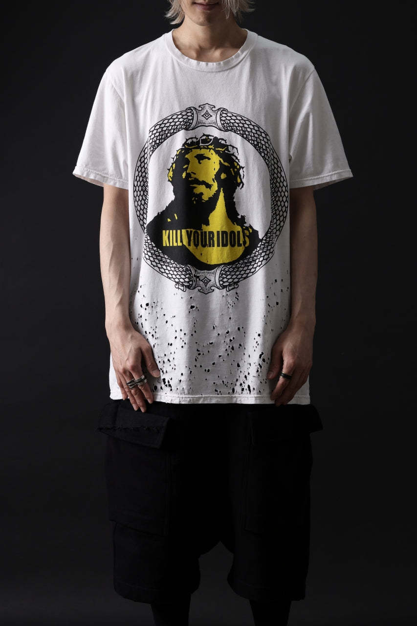 画像をギャラリービューアに読み込む, MASSIMO SABBADIN GRAPHIC T SHIRT wt. SCREEN PRINT/DESTROY (sill trd)