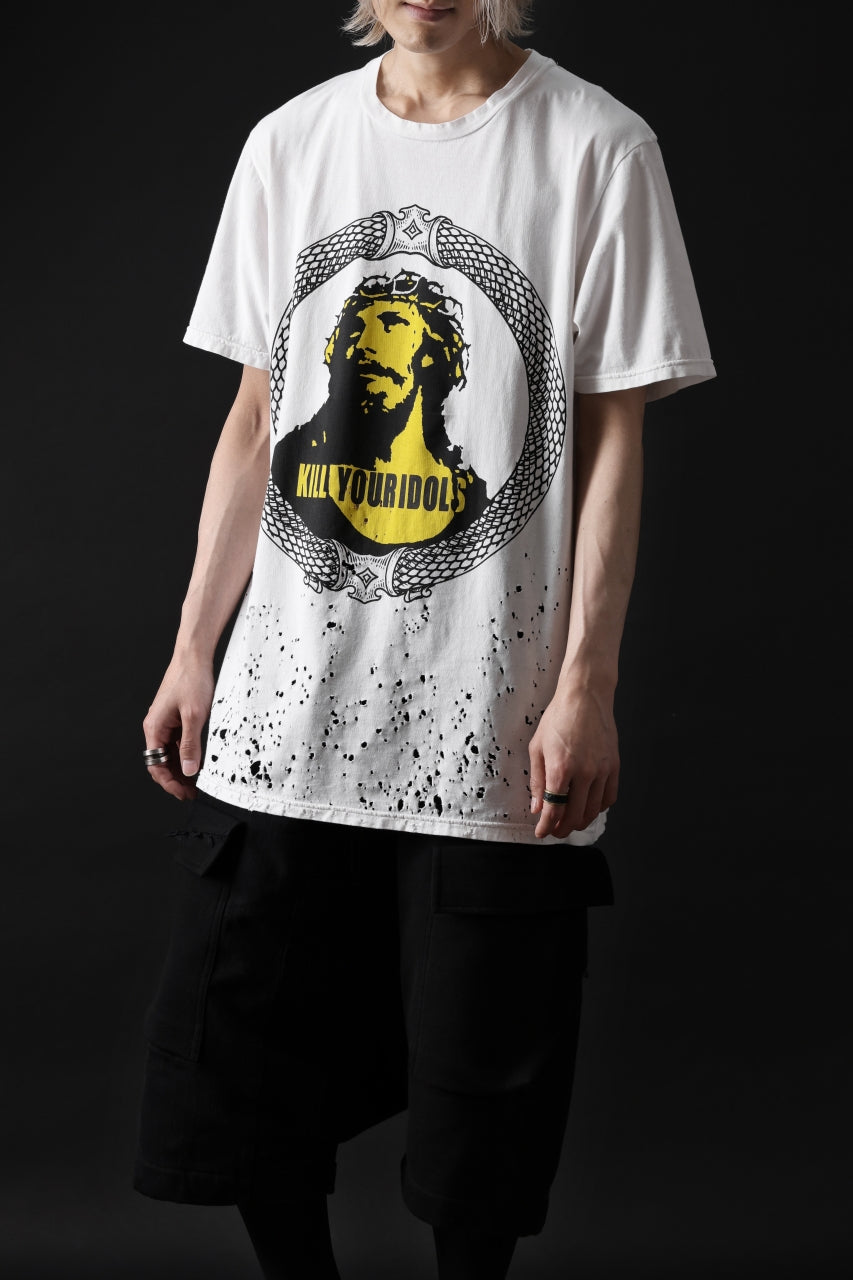 画像をギャラリービューアに読み込む, MASSIMO SABBADIN GRAPHIC T SHIRT wt. SCREEN PRINT/DESTROY (sill trd)