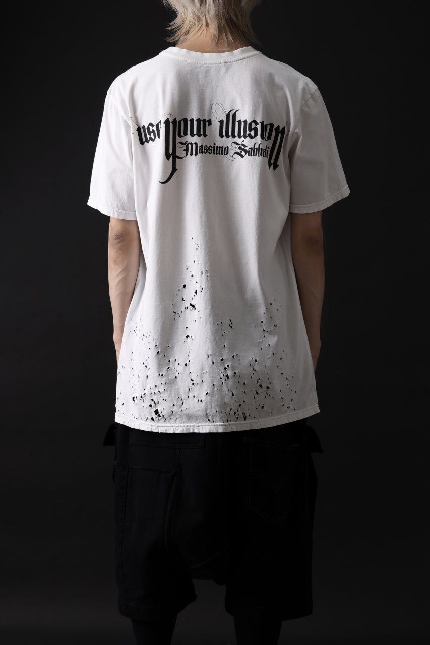 画像をギャラリービューアに読み込む, MASSIMO SABBADIN GRAPHIC T SHIRT wt. SCREEN PRINT/DESTROY (sill trd)