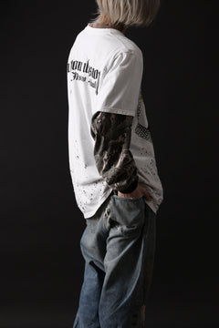 画像をギャラリービューアに読み込む, MASSIMO SABBADIN GRAPHIC T SHIRT wt. SCREEN PRINT/DESTROY (sill trd)