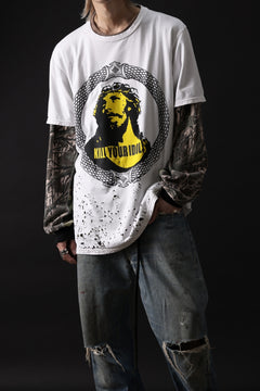 画像をギャラリービューアに読み込む, MASSIMO SABBADIN GRAPHIC T SHIRT wt. SCREEN PRINT/DESTROY (sill trd)