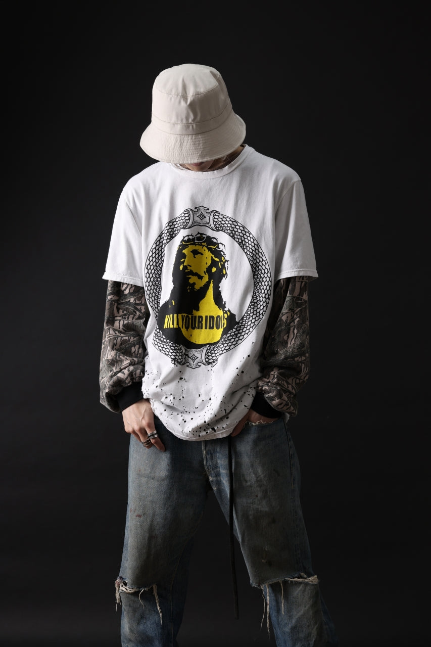 画像をギャラリービューアに読み込む, MASSIMO SABBADIN GRAPHIC T SHIRT wt. SCREEN PRINT/DESTROY (sill trd)