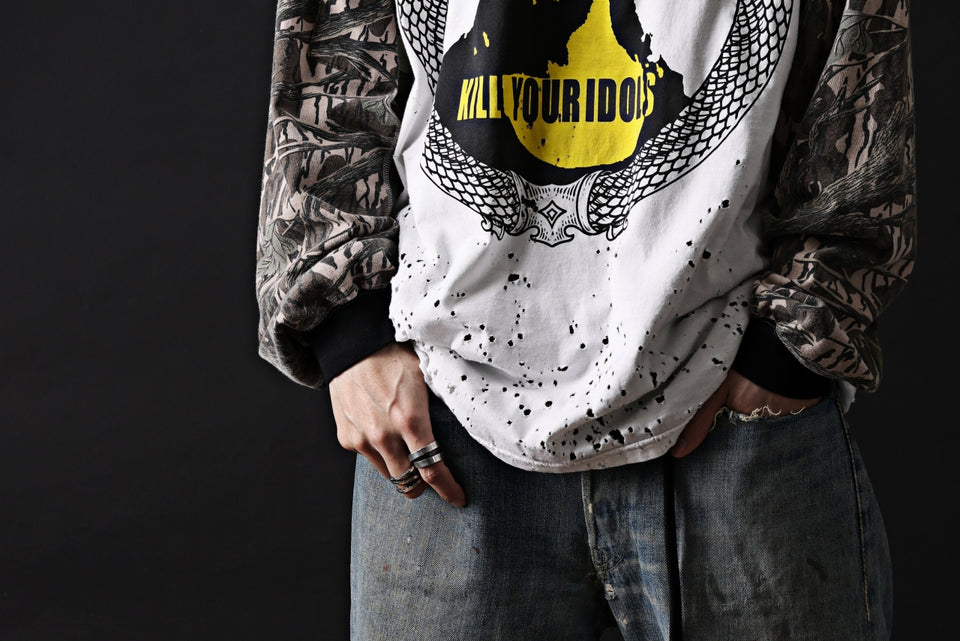 画像をギャラリービューアに読み込む, MASSIMO SABBADIN GRAPHIC T SHIRT wt. SCREEN PRINT/DESTROY (sill trd)