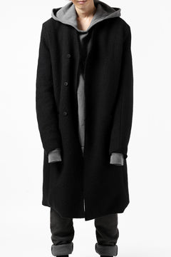 Load image into Gallery viewer, daub RAW EDGE COAT / VIRGIN WOOL (BLACK)