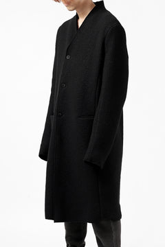 Load image into Gallery viewer, daub RAW EDGE COAT / VIRGIN WOOL (BLACK)