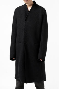 Load image into Gallery viewer, daub RAW EDGE COAT / VIRGIN WOOL (BLACK)