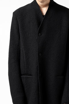 Load image into Gallery viewer, daub RAW EDGE COAT / VIRGIN WOOL (BLACK)