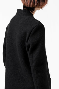 Load image into Gallery viewer, daub RAW EDGE COAT / VIRGIN WOOL (BLACK)
