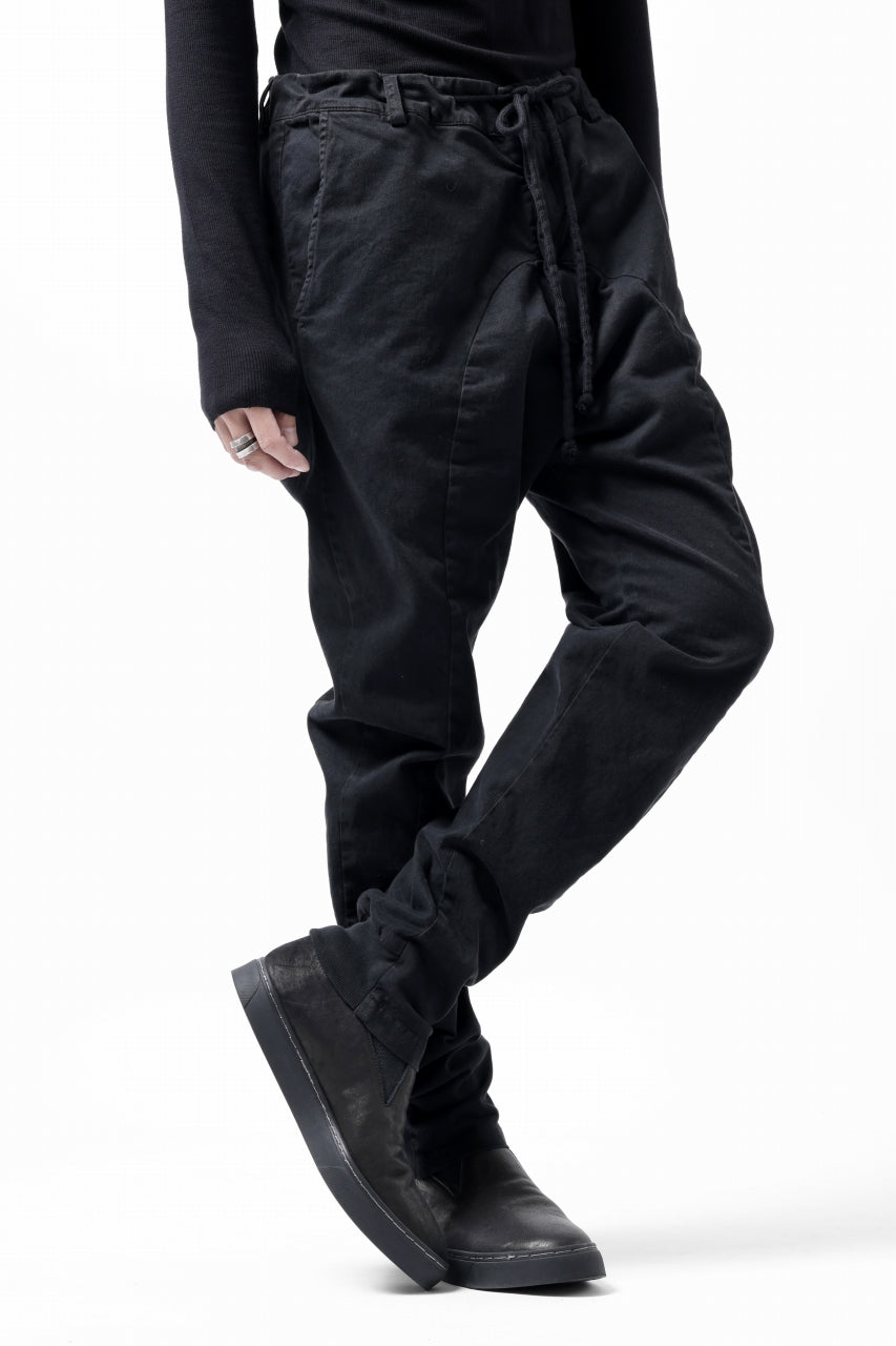画像をギャラリービューアに読み込む, daub DYEING EASY TROUSER PANTS / STRETCH TWILL COTTON (BLACK)
