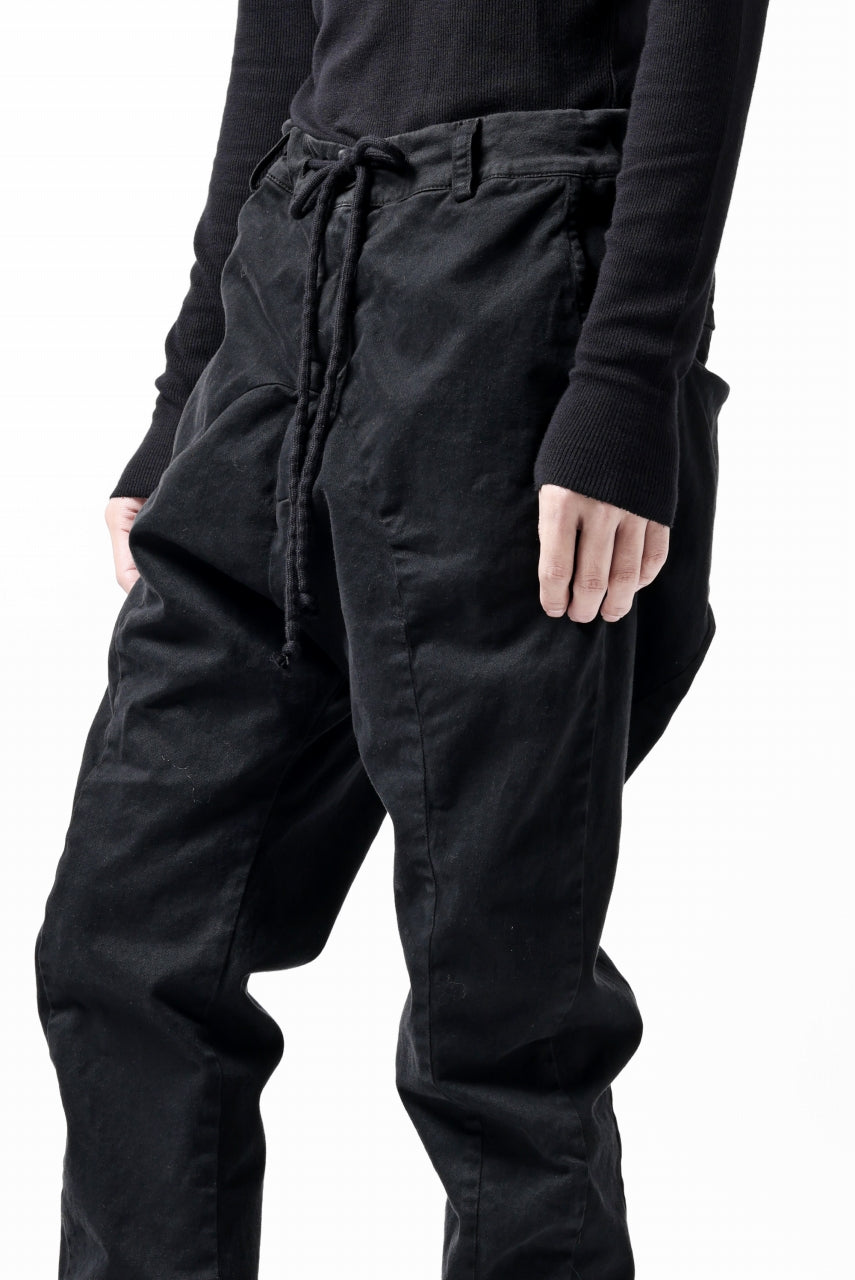 画像をギャラリービューアに読み込む, daub DYEING EASY TROUSER PANTS / STRETCH TWILL COTTON (BLACK)