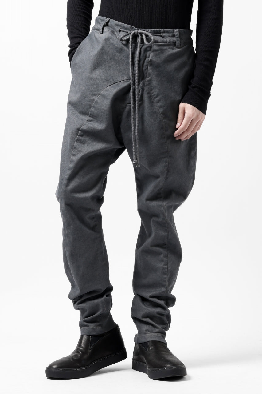 Load image into Gallery viewer, daub DYEING EASY TROUSER PANTS / STRETCH TWILL COTTON (GREY)
