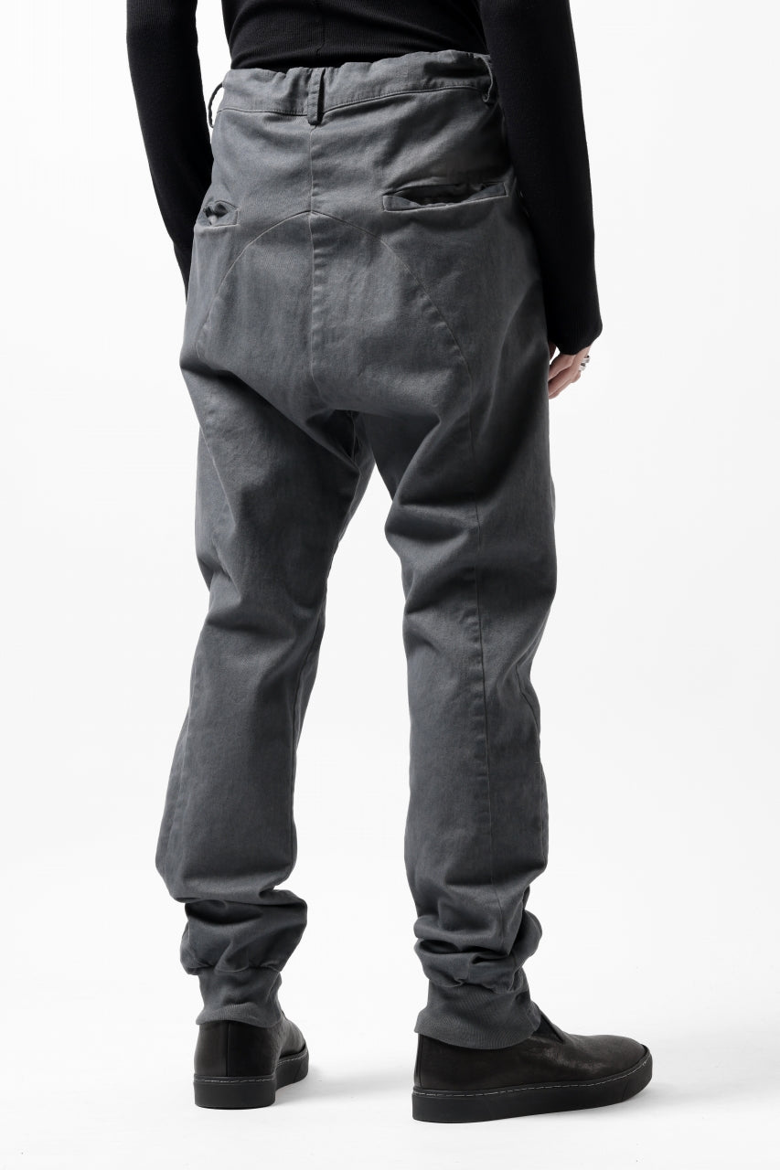Load image into Gallery viewer, daub DYEING EASY TROUSER PANTS / STRETCH TWILL COTTON (GREY)