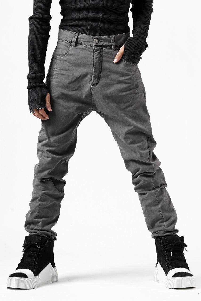 Load image into Gallery viewer, daub ERGONOMIC SEAM SLIM PANTS / STRETCH COTTON (GREY)