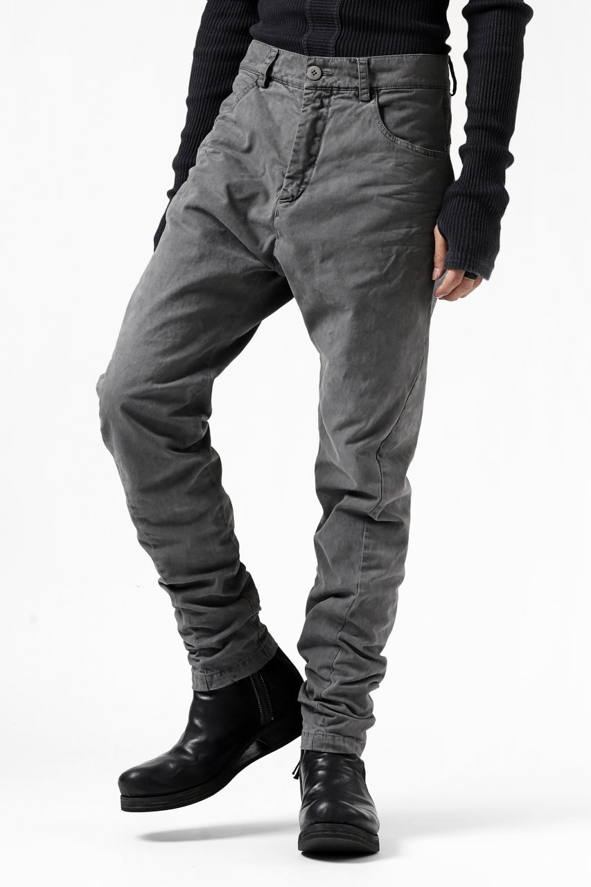 Load image into Gallery viewer, daub ERGONOMIC SEAM SLIM PANTS / STRETCH COTTON (GREY)
