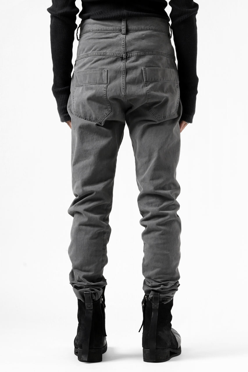 Load image into Gallery viewer, daub ERGONOMIC SEAM SLIM PANTS / STRETCH COTTON (GREY)