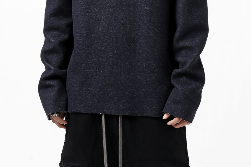 Load image into Gallery viewer, daub ROUND NECK SWEAT PULL OVER / KNIT JERSEY (NAVY)