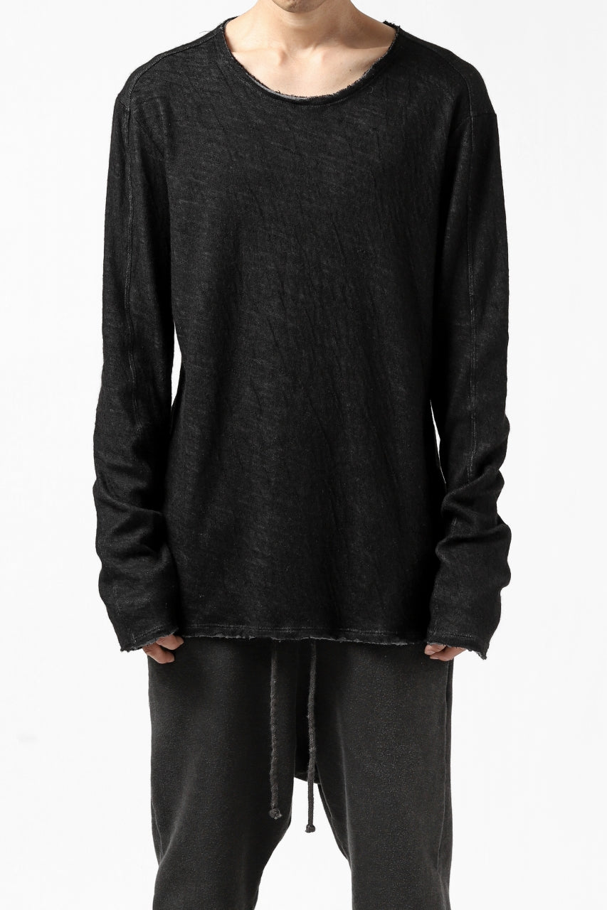 Load image into Gallery viewer, daub ERGONOMIC LONG SLEEVE KNIT SEWN / KNOTTING DOUBLE FACE (BLACK)