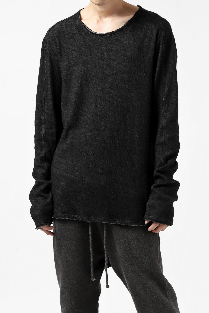 Load image into Gallery viewer, daub ERGONOMIC LONG SLEEVE KNIT SEWN / KNOTTING DOUBLE FACE (BLACK)