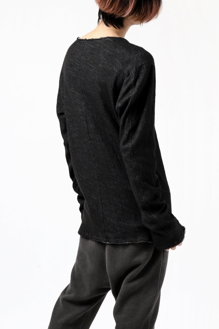 Load image into Gallery viewer, daub ERGONOMIC LONG SLEEVE KNIT SEWN / KNOTTING DOUBLE FACE (BLACK)