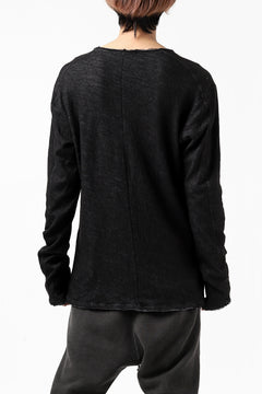 Load image into Gallery viewer, daub ERGONOMIC LONG SLEEVE KNIT SEWN / KNOTTING DOUBLE FACE (BLACK)