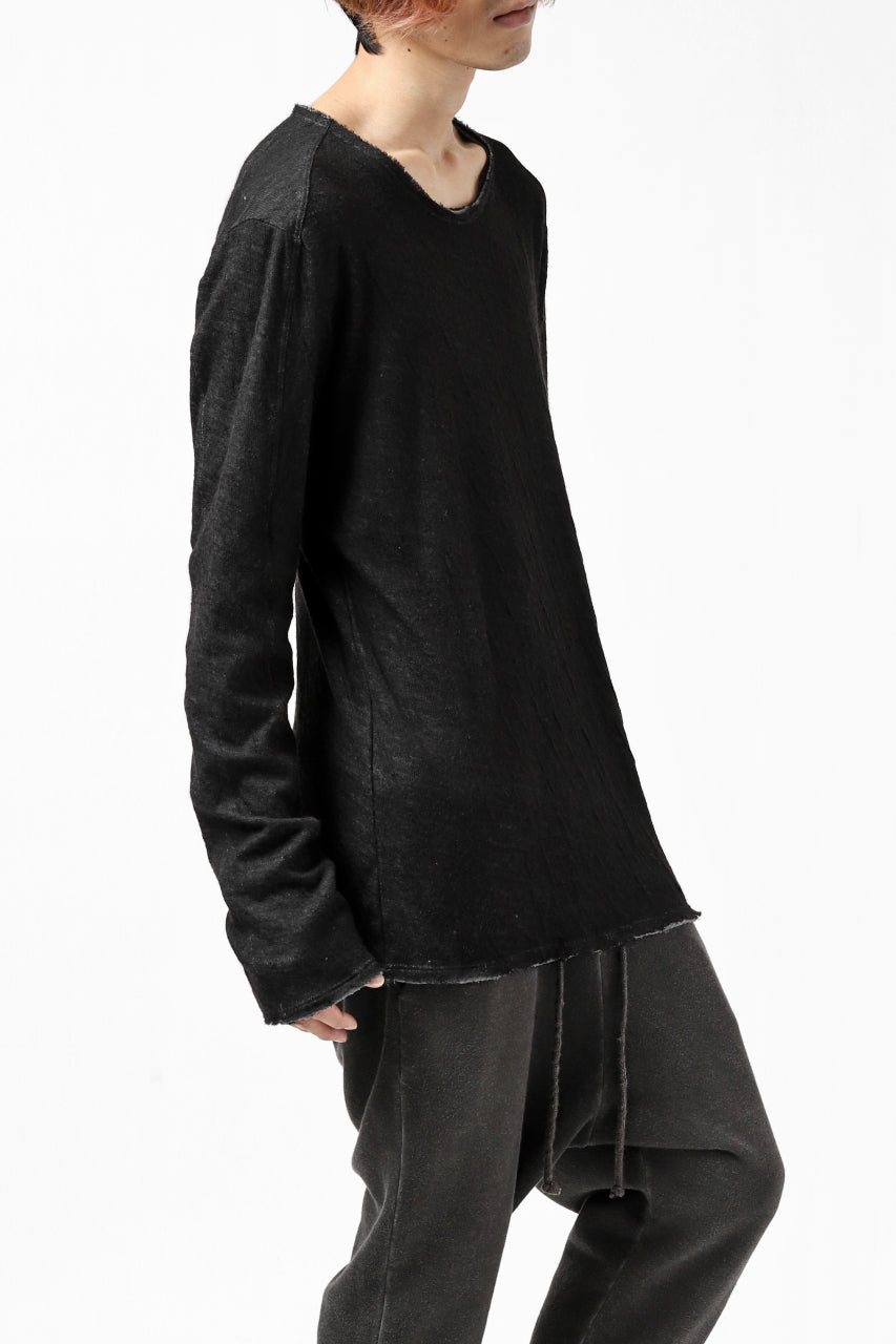 Load image into Gallery viewer, daub ERGONOMIC LONG SLEEVE KNIT SEWN / KNOTTING DOUBLE FACE (BLACK)