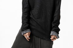 Load image into Gallery viewer, daub ERGONOMIC LONG SLEEVE KNIT SEWN / KNOTTING DOUBLE FACE (BLACK)