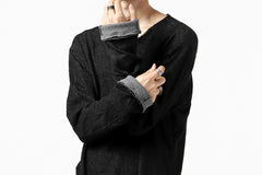 Load image into Gallery viewer, daub ERGONOMIC LONG SLEEVE KNIT SEWN / KNOTTING DOUBLE FACE (BLACK)