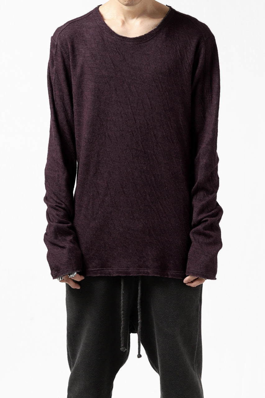Load image into Gallery viewer, daub ERGONOMIC LONG SLEEVE KNIT SEWN / KNOTTING DOUBLE FACE (OFF RED)