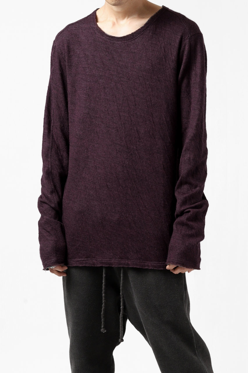 Load image into Gallery viewer, daub ERGONOMIC LONG SLEEVE KNIT SEWN / KNOTTING DOUBLE FACE (OFF RED)