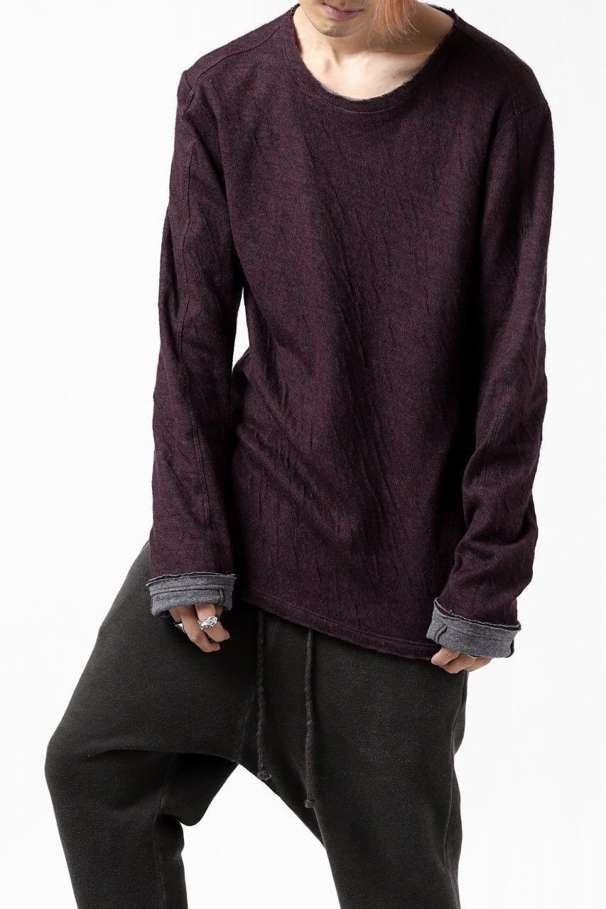 Load image into Gallery viewer, daub ERGONOMIC LONG SLEEVE KNIT SEWN / KNOTTING DOUBLE FACE (OFF RED)