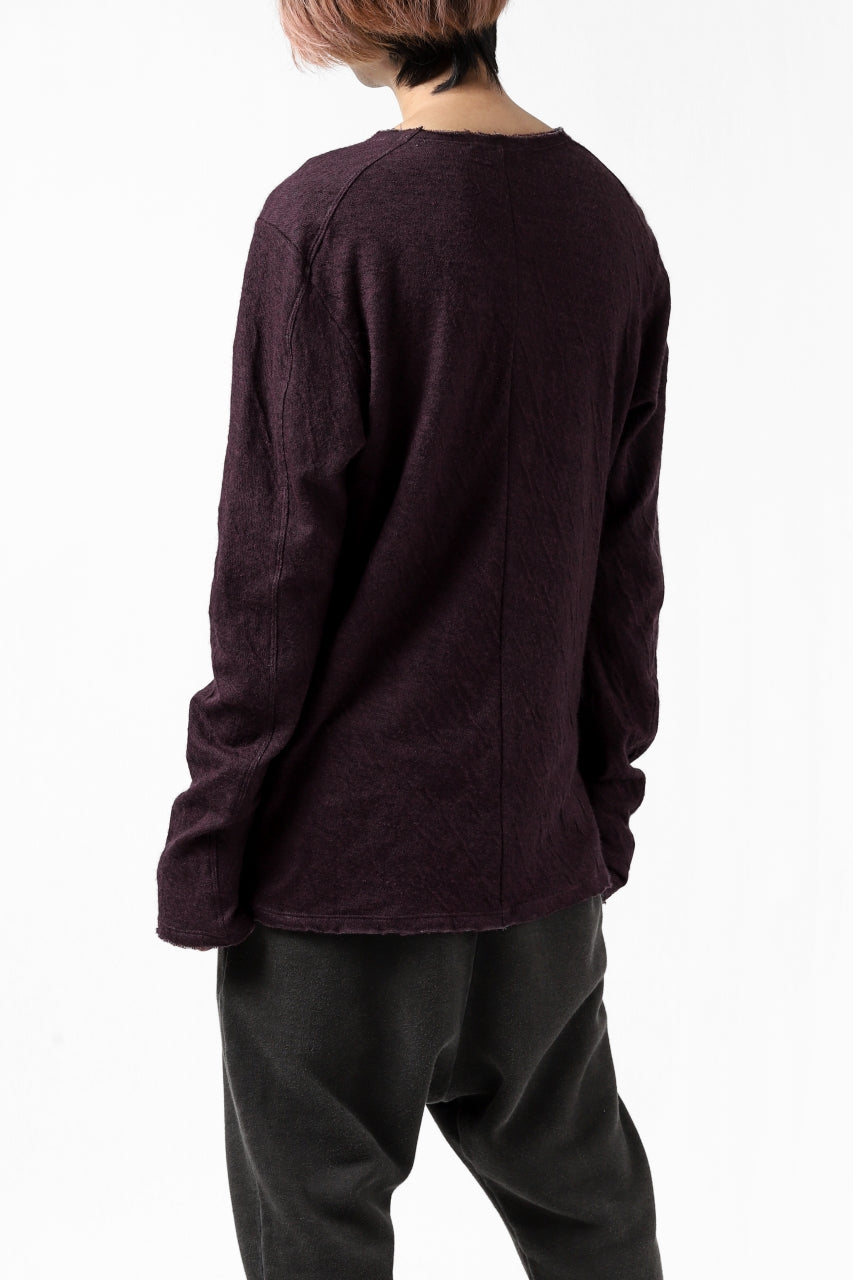 Load image into Gallery viewer, daub ERGONOMIC LONG SLEEVE KNIT SEWN / KNOTTING DOUBLE FACE (OFF RED)
