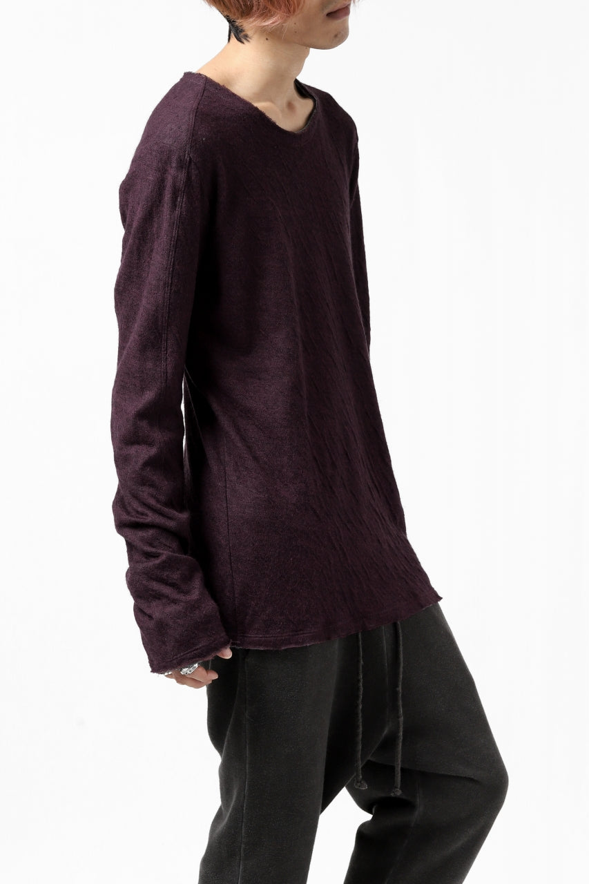 Load image into Gallery viewer, daub ERGONOMIC LONG SLEEVE KNIT SEWN / KNOTTING DOUBLE FACE (OFF RED)
