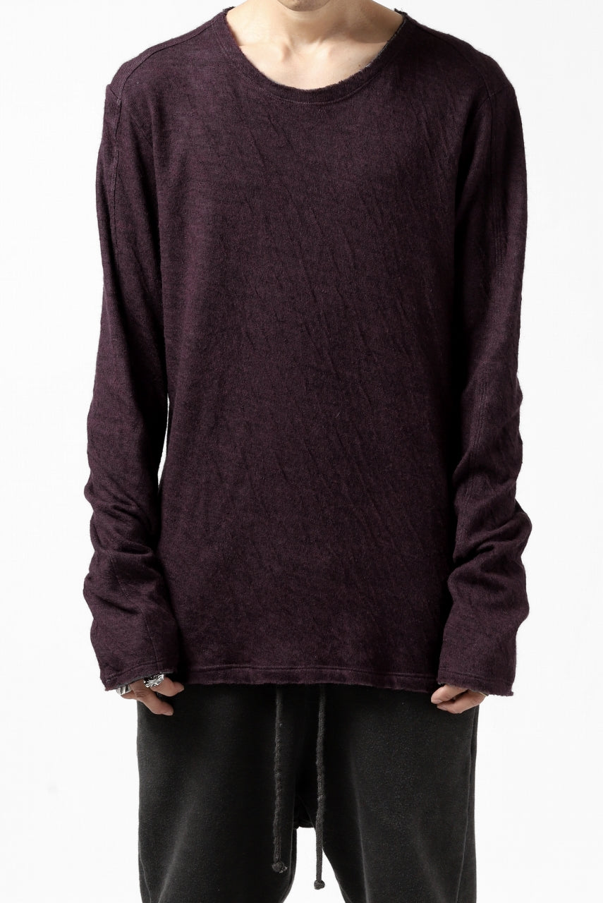 Load image into Gallery viewer, daub ERGONOMIC LONG SLEEVE KNIT SEWN / KNOTTING DOUBLE FACE (OFF RED)