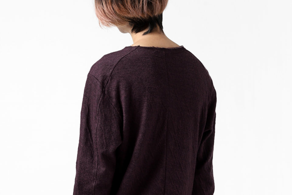 Load image into Gallery viewer, daub ERGONOMIC LONG SLEEVE KNIT SEWN / KNOTTING DOUBLE FACE (OFF RED)
