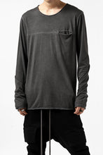 Load image into Gallery viewer, daub CHEST POCKET LONG SLEEVE CUT SEWN / COLD DYED JERSEY (DARK GREY)
