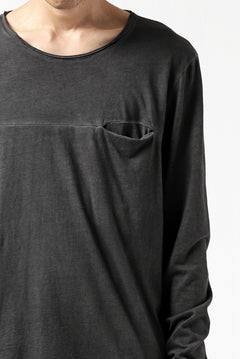 Load image into Gallery viewer, daub CHEST POCKET LONG SLEEVE CUT SEWN / COLD DYED JERSEY (DARK GREY)