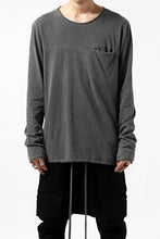 Load image into Gallery viewer, daub CHEST POCKET LONG SLEEVE CUT SEWN / COLD DYED JERSEY (GREY)