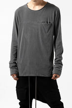 Load image into Gallery viewer, daub CHEST POCKET LONG SLEEVE CUT SEWN / COLD DYED JERSEY (GREY)