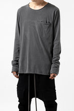 Load image into Gallery viewer, daub CHEST POCKET LONG SLEEVE CUT SEWN / COLD DYED JERSEY (GREY)