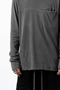 Load image into Gallery viewer, daub CHEST POCKET LONG SLEEVE CUT SEWN / COLD DYED JERSEY (GREY)