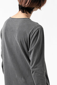 Load image into Gallery viewer, daub CHEST POCKET LONG SLEEVE CUT SEWN / COLD DYED JERSEY (GREY)
