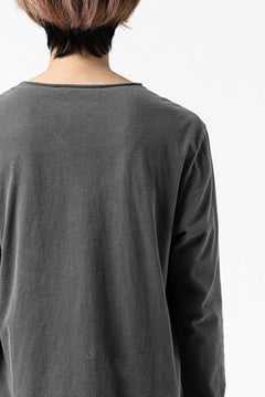 Load image into Gallery viewer, daub CHEST POCKET LONG SLEEVE CUT SEWN / COLD DYED JERSEY (GREY)