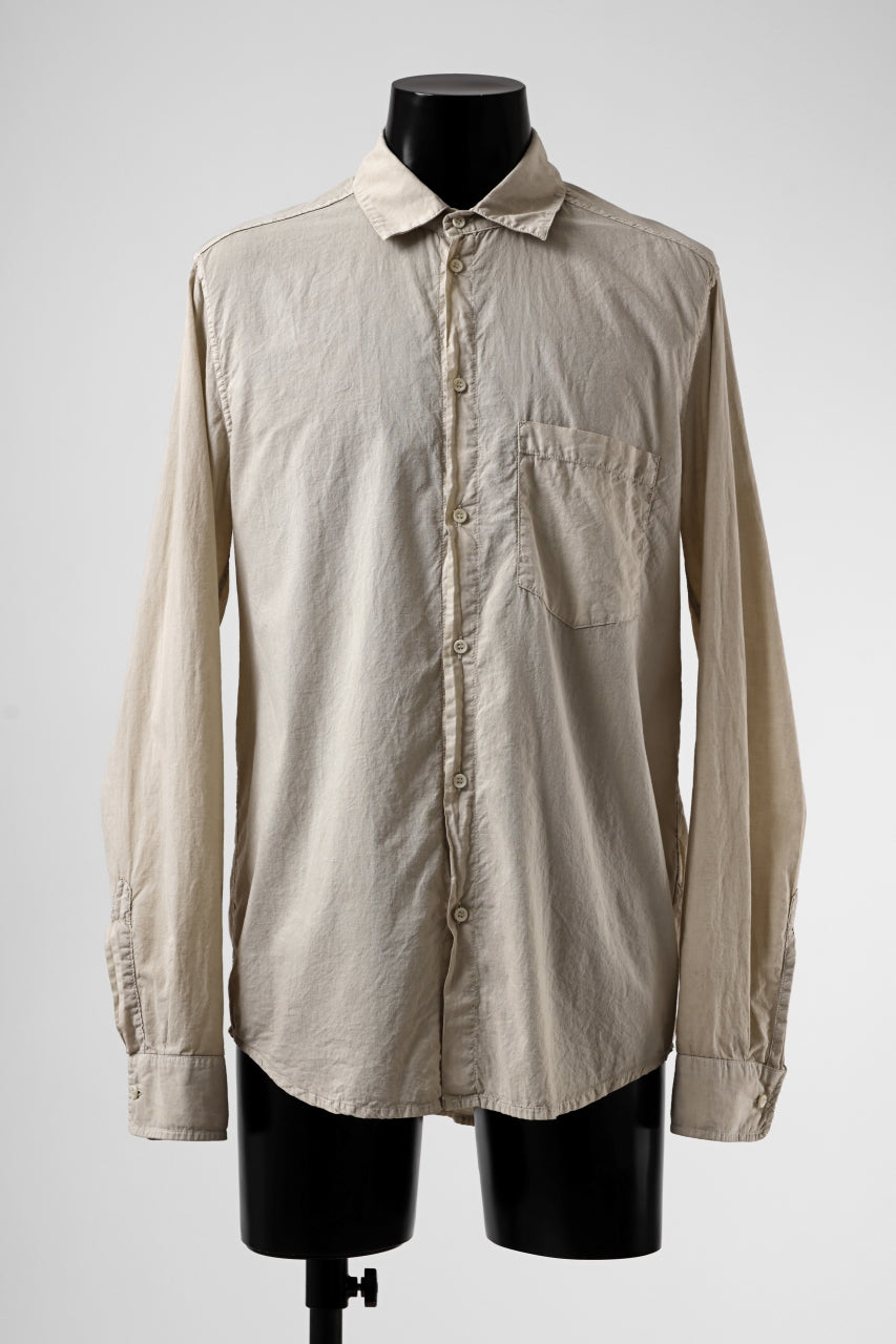 Load image into Gallery viewer, daub PLAIN COLLAR SHIRT / COLD DYED ORGANIC COTTON (SAND)