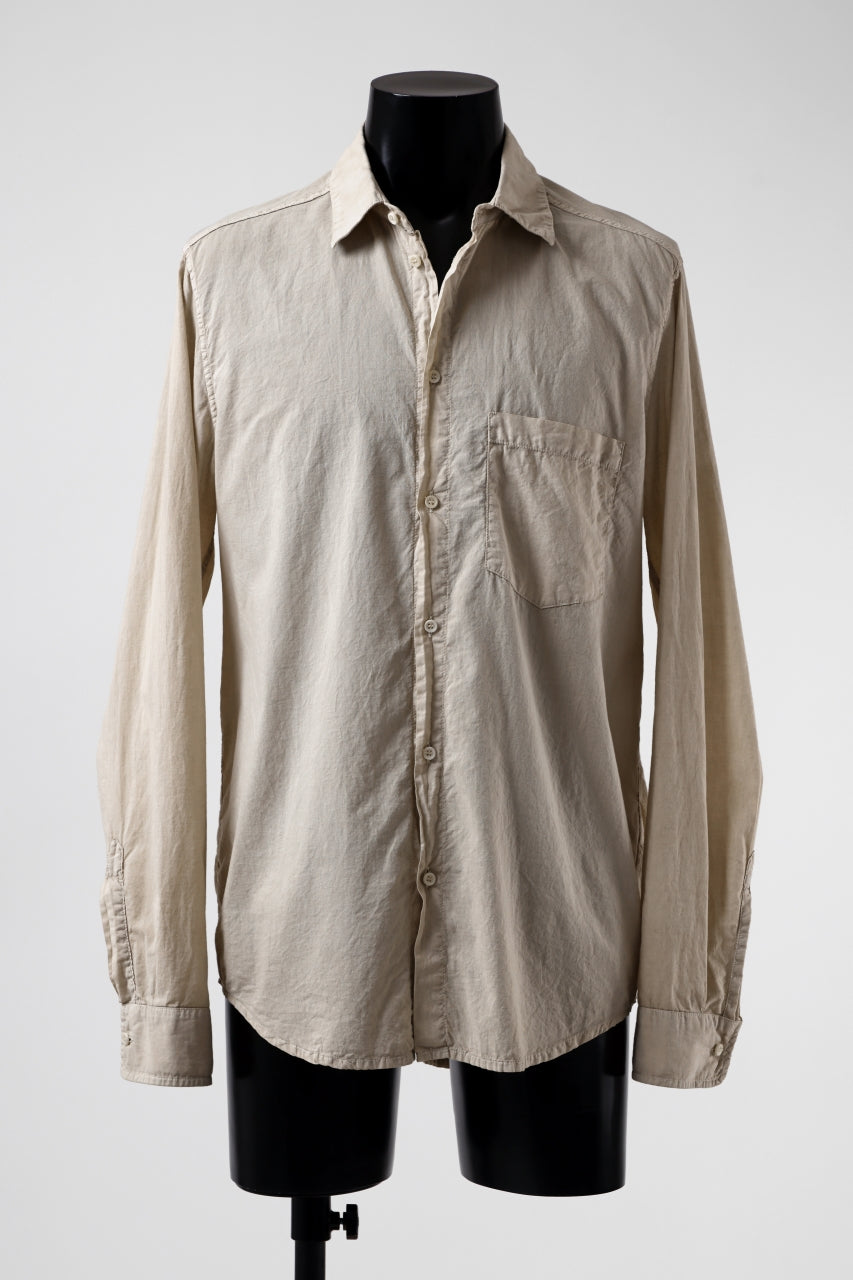 Load image into Gallery viewer, daub PLAIN COLLAR SHIRT / COLD DYED ORGANIC COTTON (SAND)
