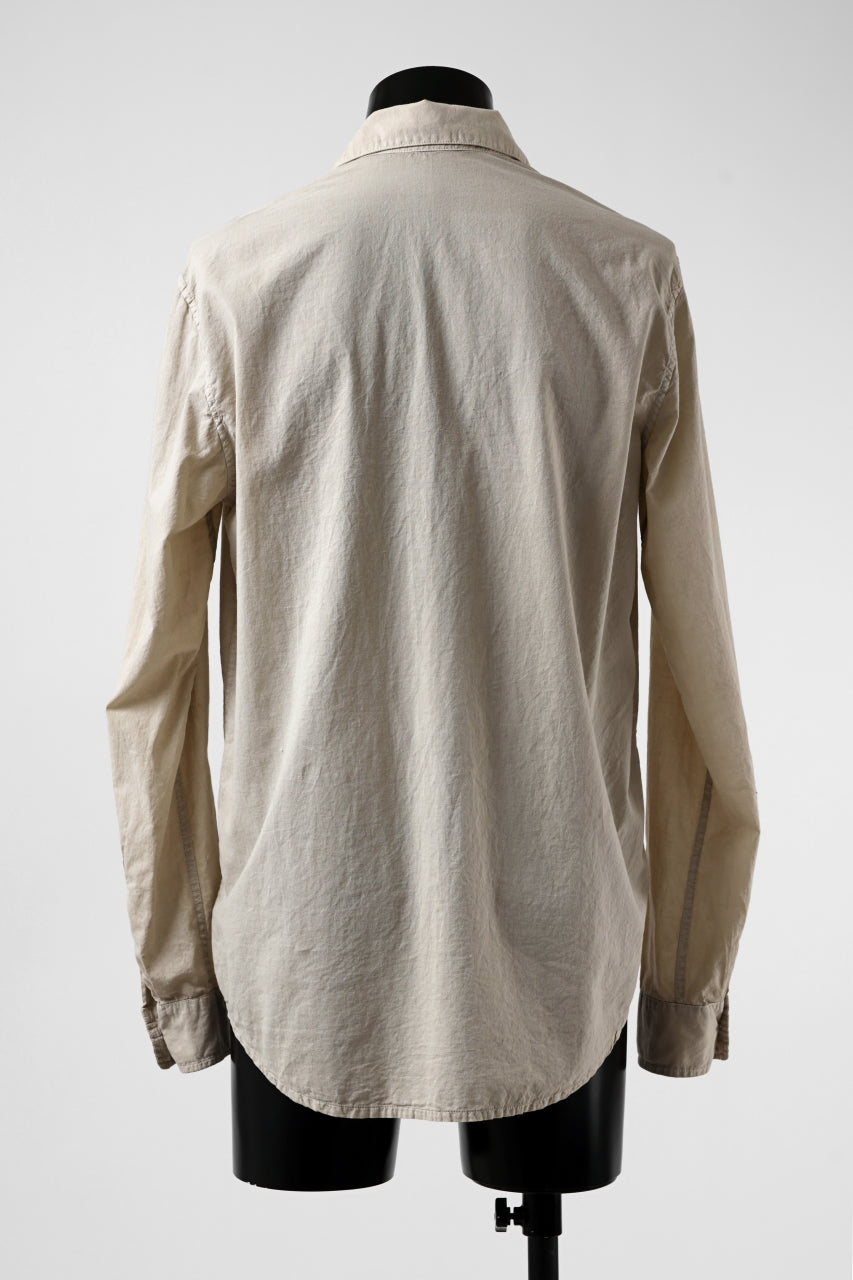 Load image into Gallery viewer, daub PLAIN COLLAR SHIRT / COLD DYED ORGANIC COTTON (SAND)